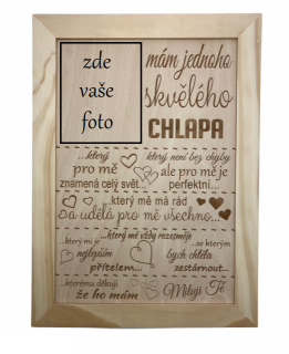 Zamilovaný obraz - cedule s věnováním "pro něj"